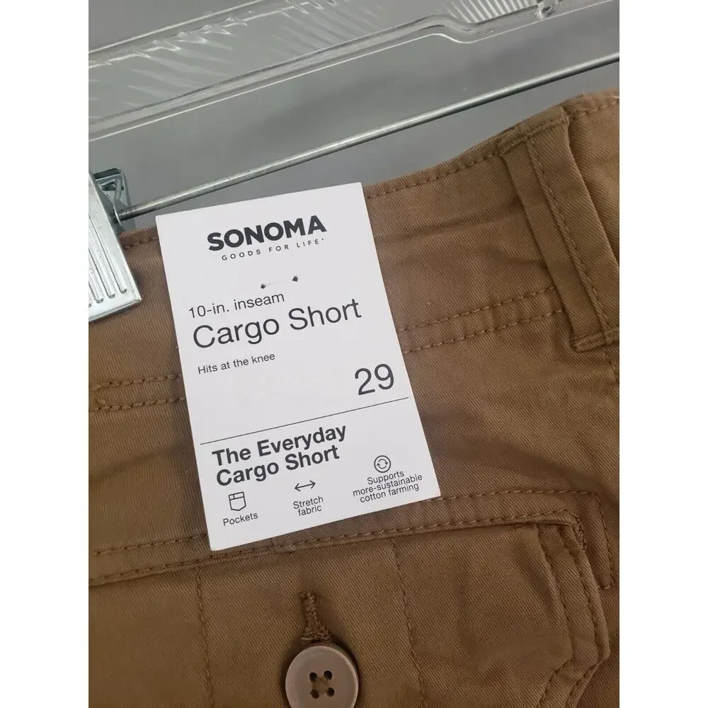 NEW SIZE 29 Sonoma Mens Cargo Shorts 10
